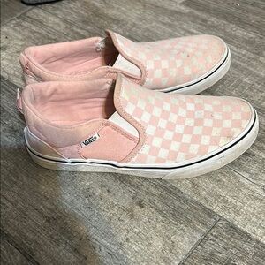 Vans size 6 pink classic checker
